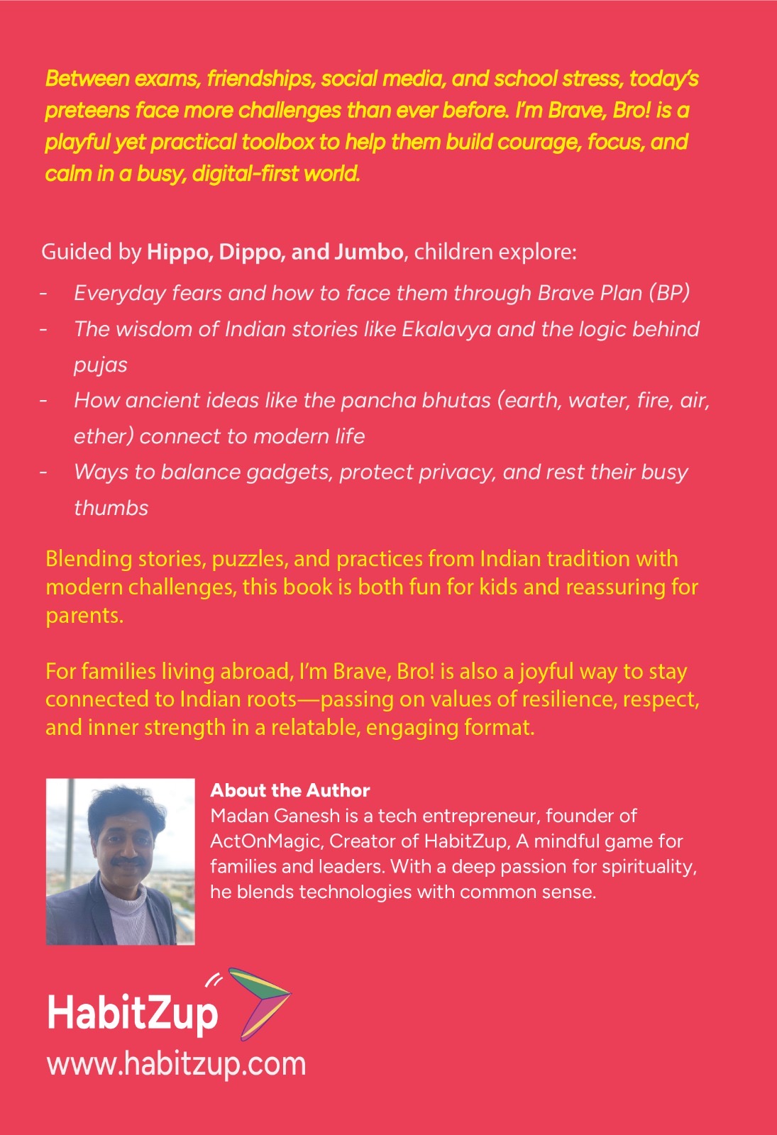 Back cover of I'm Brave, Bro!