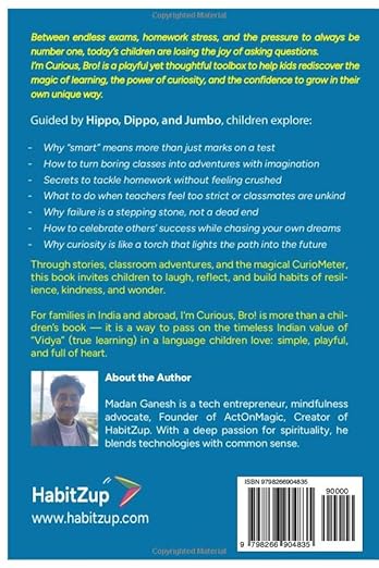 Back cover of I'm Curious, Bro!